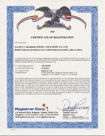 CERTIFICATE OF REGISTRATION CERTIFICATE OF REGISTRATION